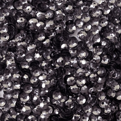 5mm Cup Sequins Deep Silver Pink Hue Shiny Metallic Made in USA