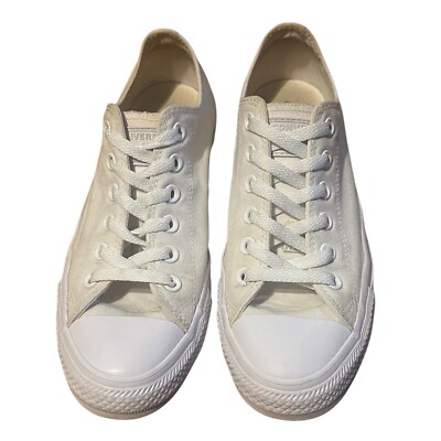 Converse All Star Core Monochrome Men Size 6.5 Women 8.5 White Shoe 1U647
