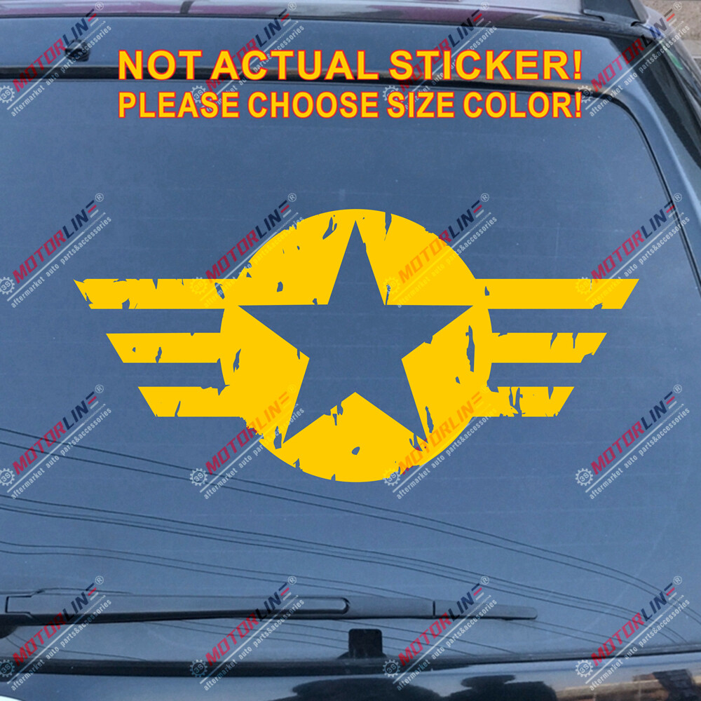 USAF Sticker Pack - United States Of America Air Force Roundels - Includes 28 Decals Including The Shark Mouth And Flag