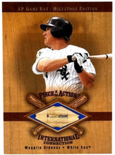 2001 Upper Deck SP #I-MO Game Bat Piece of The Action  Relic - Magglio Ordonez