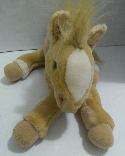 Animal Alley/Toys R Us Golden/Tan/Beige/Light Brown Plush Horse Pony 15