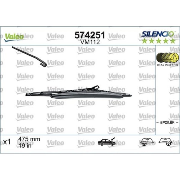 Valeo Wischblatt Scheibenwischer Passend FüR Vw Polo 6N2 Seat Arosa 6H-image