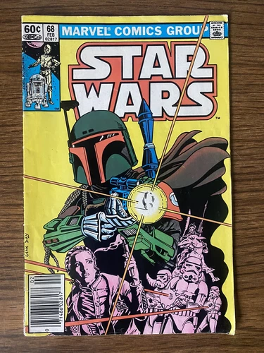 VTG Star Wars #68 Newsstand Mandolorian Boba Fett Comic Key Grail Marvel Comics
