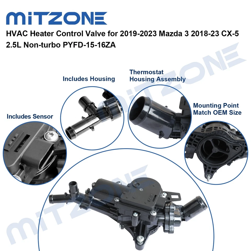 Клапан управления водой для Mazda 3 2018-23 CX-5 2,5 л 2019-2023 годов выпуска без турбонаддува ⭐⭐⭐⭐⭐ - Изображение 4 из 4