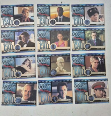 James Bond Die Another Day Complete Casting Call Chase Set C1 - C12 2002 Foil
