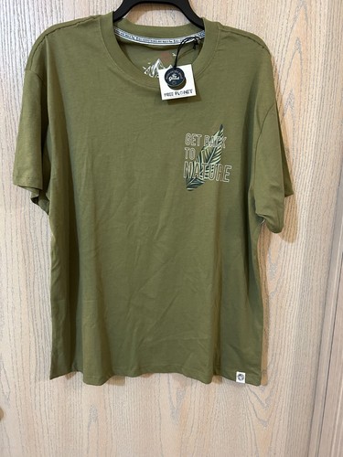 Free Planet Olive Back to Nature T-Shirt LRG New With Tags $38 MSRP 100% Cotton - Picture 2 of 6