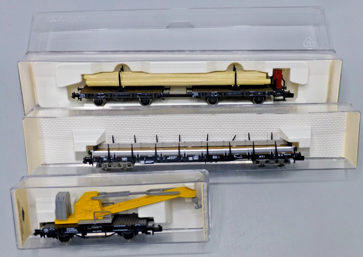 Wagons de marchandises analogiques Fleischmann pour modélisme ferroviaire à l'échelle N