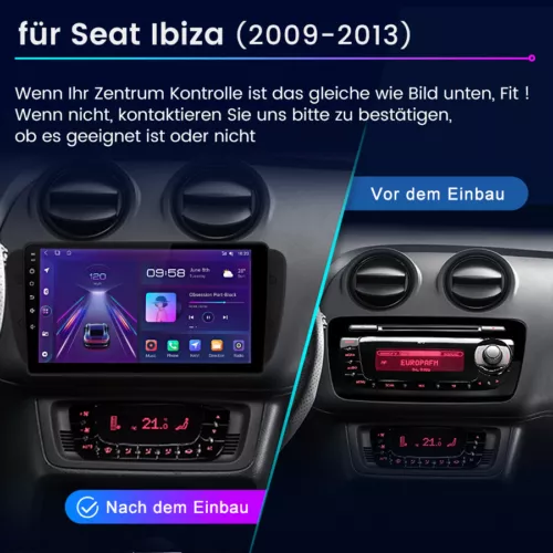 Für Seat Ibiza IV 6J 2009-2013 Android 13.0 Autoradio GPS NAVI BT SWC WIFI DAB+ - Bild 2 von 14