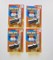 4 Silver Toy Cap Guns 7 Police Pistol Detective Revolver Fires 8 Ring Caps 4 Silver Toy Cap Guns 7 Police Pistol Detective Revolver Fires 8 Ring Caps