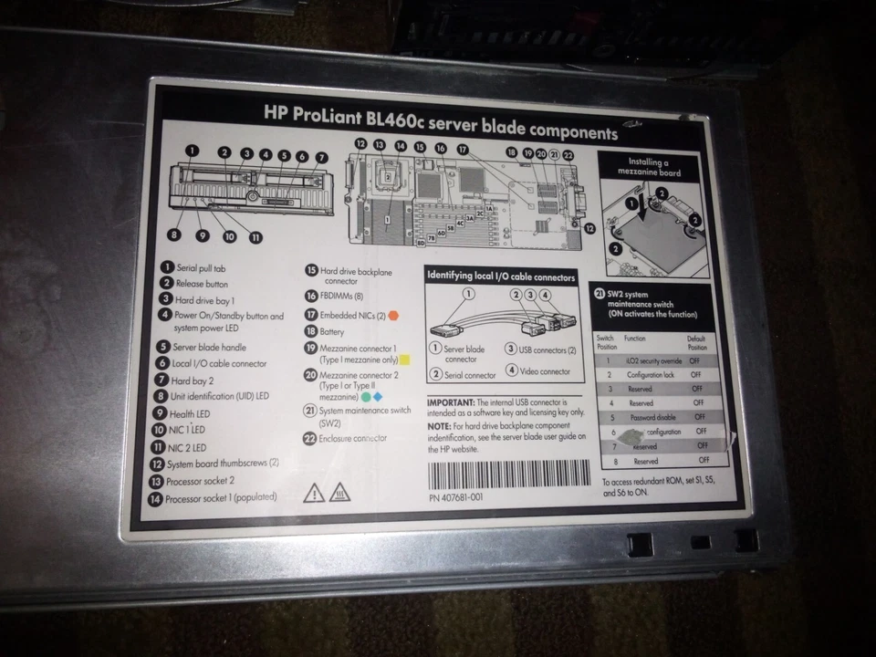 3 lot HP ProLiant BL460c Server Blade (2 x  CPU) 24GB RAM/No Drives  - Image 3 of 4