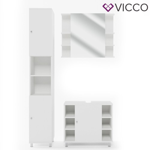 VICCO conjunto de muebles de baño FYNN blanco - 2-4 piezas - Imagen 17 de 29