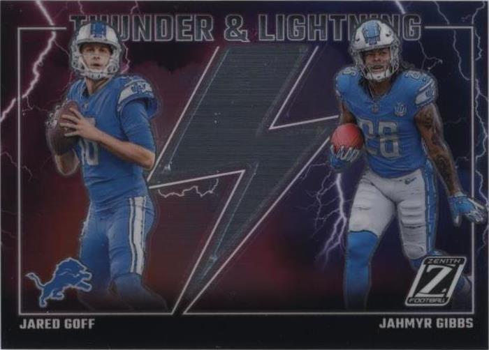 2023 Panini Zenith Jahmyr Gibbs Jared Goff #8 - 1 of 2