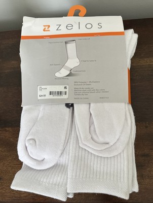 6 Pack - Zeros Socks - Basic Crew Socks Men s Size 7-12 $24 MSRP Arch Support