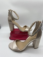 badgley mischka collection Louise ankle strap sandal size 6 Open Toe Wedding