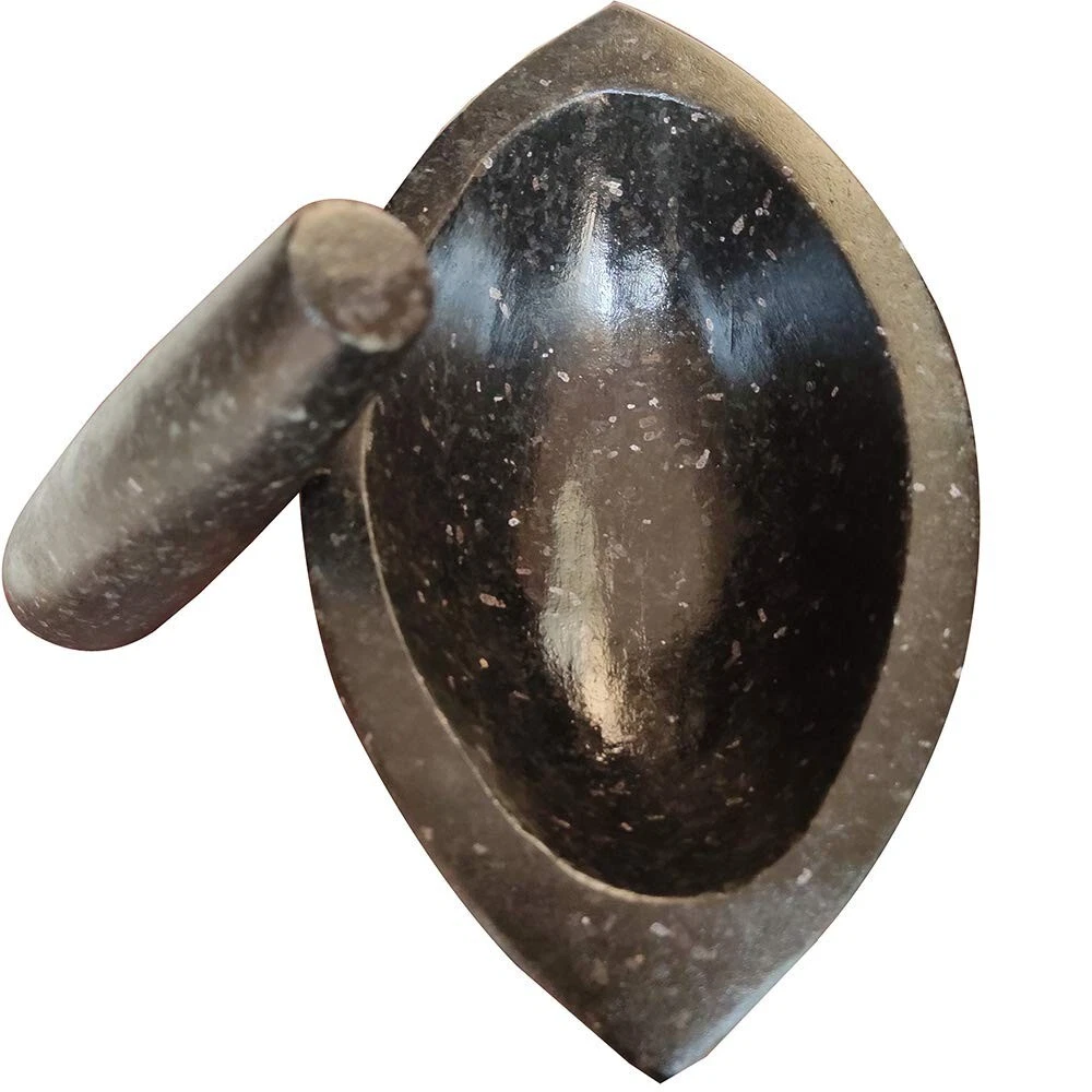 8 inches Original Tamda Kharal Stone Okhli Mortar and Pestle Set Imam Dasta