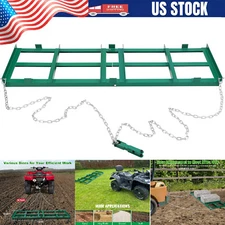 6 FT Drag Harrow Driveway Grader, Heavy Duty Tow Behind Rake for ATV/UTV Tractor