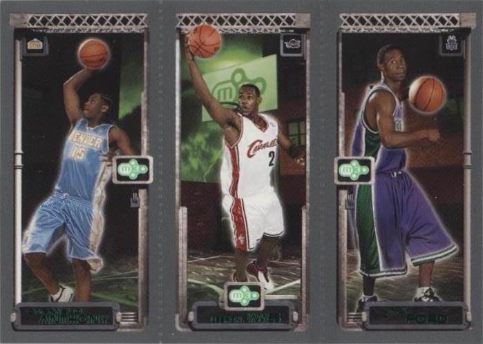 2003-04 Topps Rookie Matrix - Carmelo Anthony/LeBron James/T.J. Ford #118-111-113 - 1 of 2