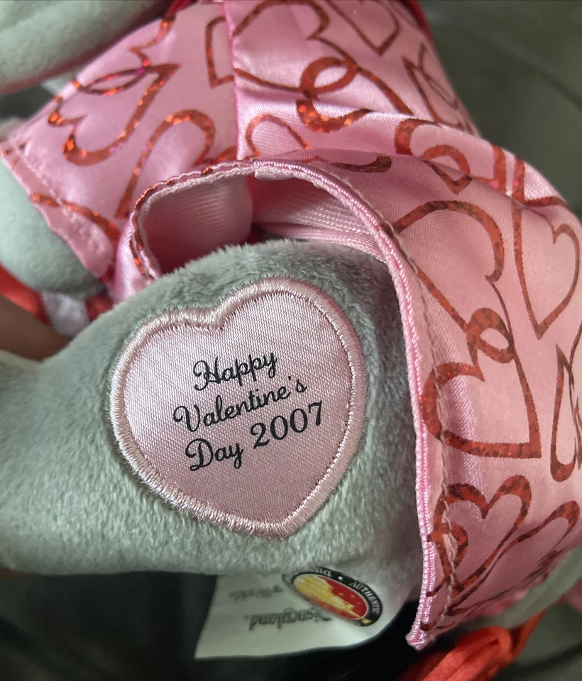 RARO Walt Disney World - Feliz Día de San Valentín 2007 Eeyore Bean Bag Peluche Foto 4 de 4