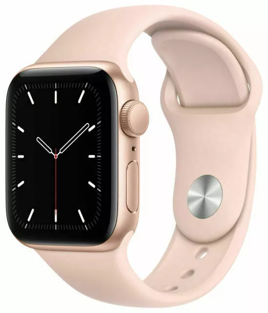 Apple Watch SE 40mm A2351 GPS - Gold with M/L Pink Sand Sport Band, 002