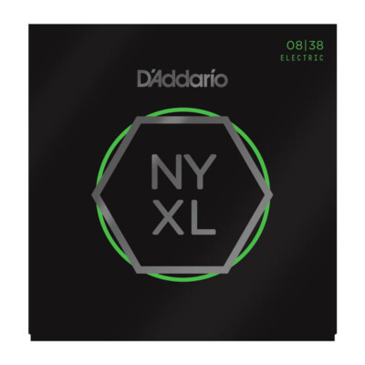 D'Addario NYXL0838 Nickel Wound Electric Guitar Strings; gauges 8-38