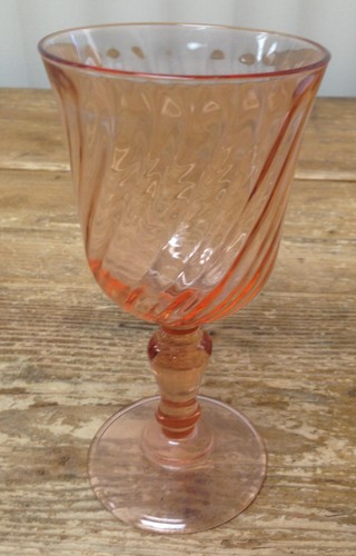 Arcoroc France French Pink Swirl Glas Rosaline Aco17 Pastell 1 Wein Glas Kelch Ebay