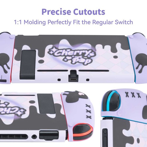 GeekShare Hülle für Nintendo Switch/OLED HardShell Silikon Joycon Cherry Pop - Bild 2 von 19