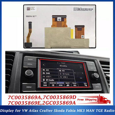 6.5'' LCD Display Screen For VW Atlas Crafter Skoda Fabia MK3 MAN TGE Radio Navigation