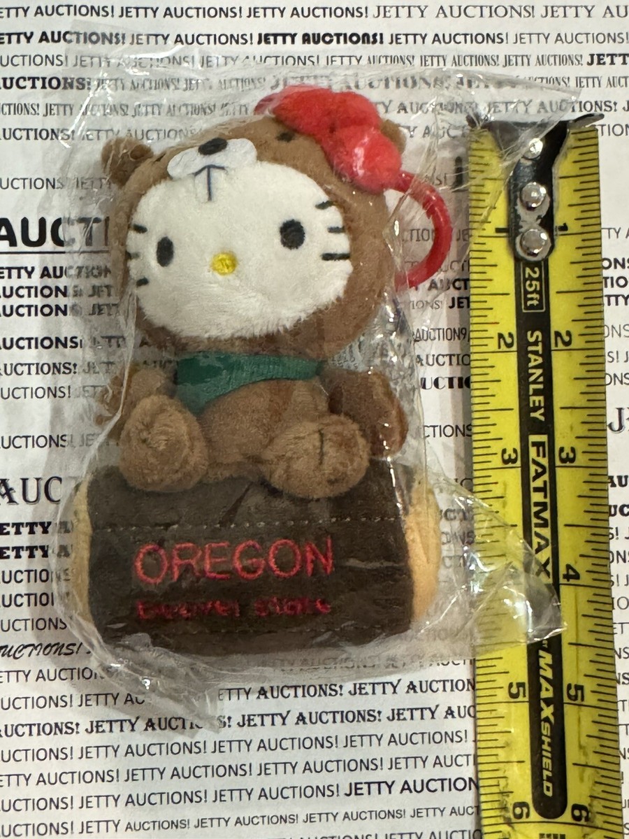 Sanrio kinokuniya Hello Kitty key chain beaver State Log Costume