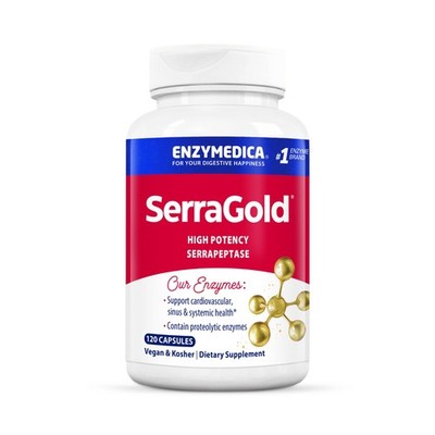 Enzymedica SerraGold - High Potency 120 Count (Pack of 1), No Color