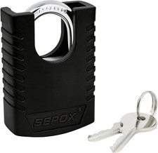 Heavy Duty Outdoor Padlock with 2 Keys 3-3/16" 80Mm Weatherproof Rustproof