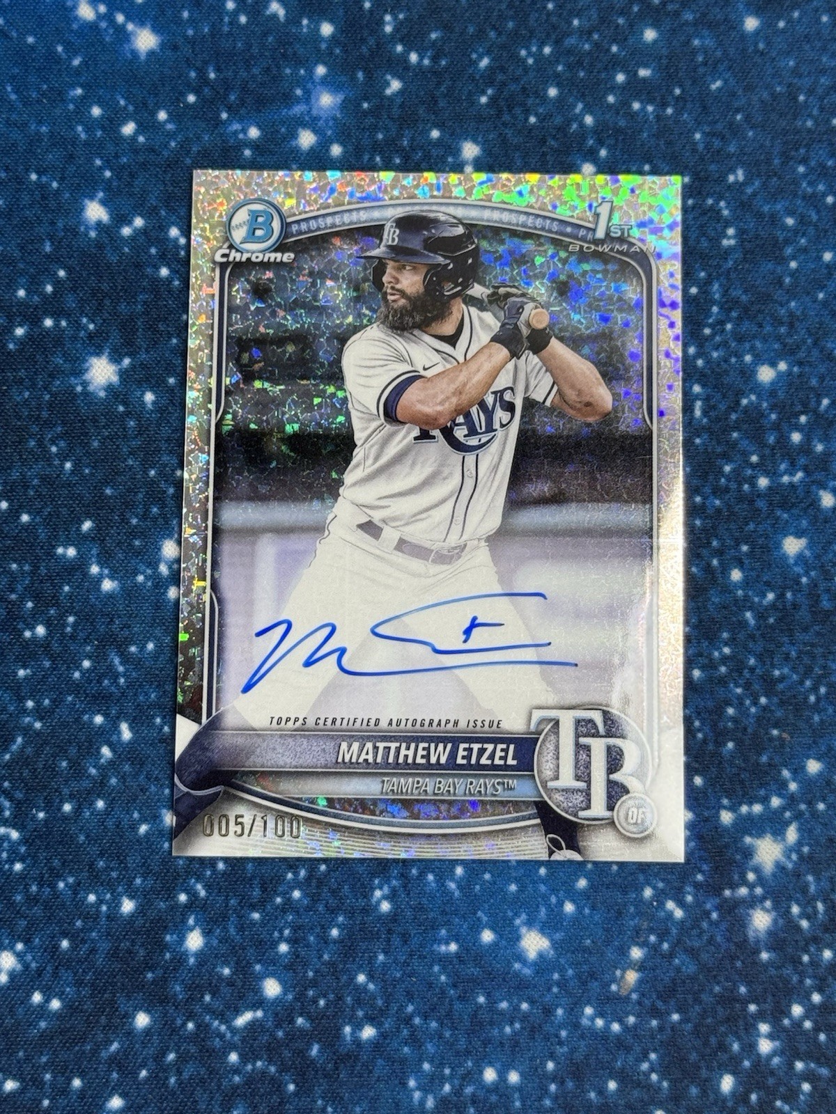 MATTHEW ETZEL 2025 BOWMAN CHROME 1ST MINI DIAMOND REFRACTOR AUTO /100
