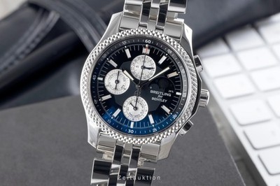Breitling Bentley Mark VI Chronograph Stahl / Platin Ref P1936212/B977 Papiere	 