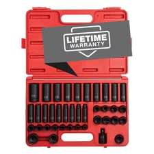 2669, 1/2 Inch Drive Master Impact Socket Set, 39-Piece,, 9mm-30mm, Standard/...