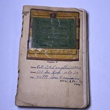 1945 US Navy Domain Of The Golden Dragon Membership Wallet Card WWII + Journal!!