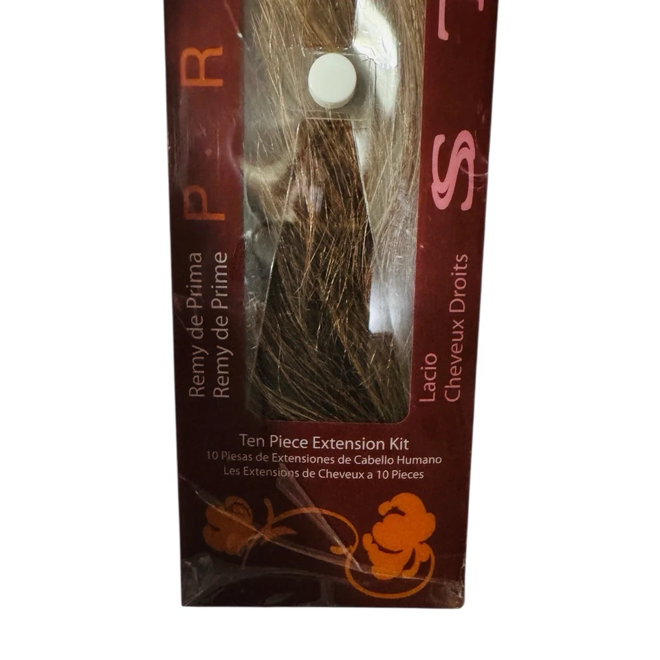 EURONEXT Human Hair Extensions 18” Clip In Toffee Brown 374610 Ten Piece Kit - Image 2 of 4