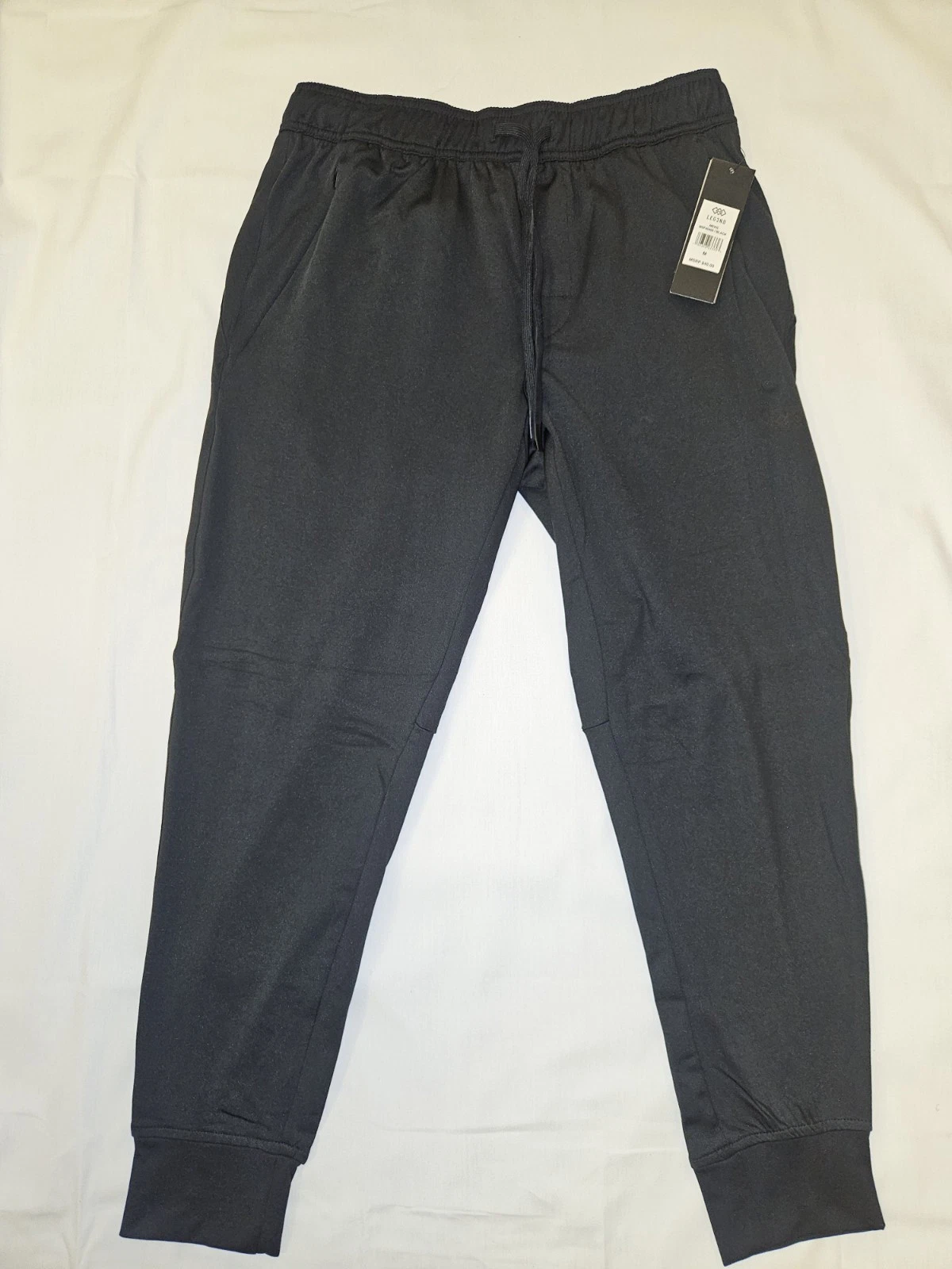 Legend Joggers Black Sweat Pants Athletic Drawstring Men's Medium.