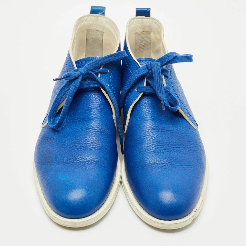 Botas hasta el tobillo de cuero azul Jimmy Choo talla 445 Foto 3 de 4