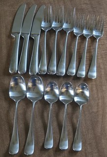 3 Place Setting 14 Pc Yamazaki Andersen HAFNIA Japan Stainless Steel Silverware