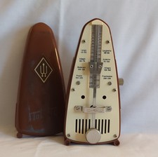 Wittner Prazision Taktell Mechanical Analog Metronome Brown Beige Plastic Metal