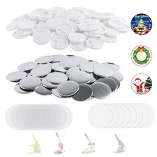 200 Sets 58mm/2.25 inch Button Maker Supplies, Pin Back Button Parts for Butt...