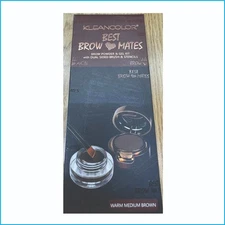 Kleancolor Best Brow Mates Brow Powder & Gel Kit Warm Medium Brown Shade