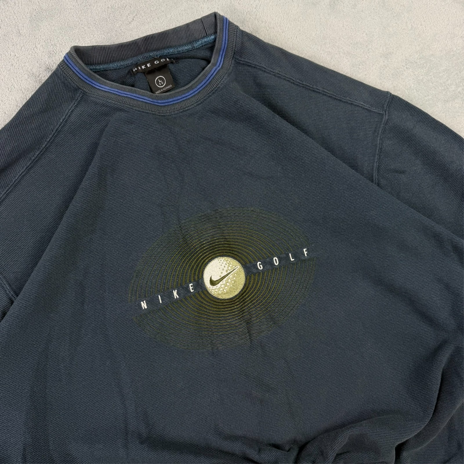 Vintage Nike Golf 1990's Navy Blue Heavyweight Oversized Size Large Sweatshirt image 5