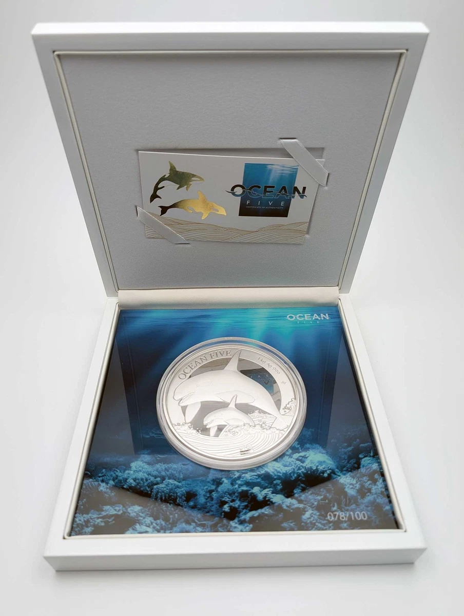 1 Kilo Silber Münze Ocean Five 2024 PP - Orca - Auflage: 100!