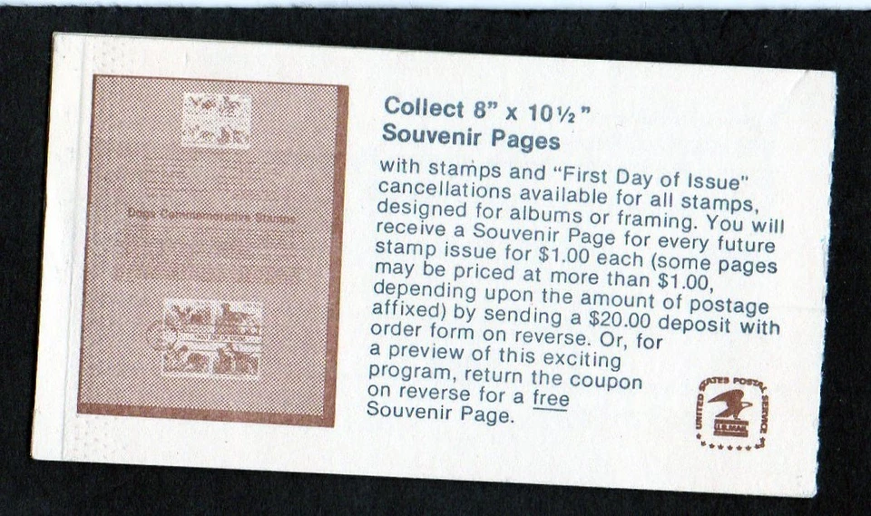 U.S. DEFINITIVE BOOKLET OF 20 SCOTT #BK146 1985 22ct  SEASHELLS MINT P#3 - Image 2 of 2
