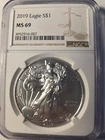 2019 $1 American Silver Eagle NGC MS69 Brown Label-GEM WHITE UNCIRCULATED!