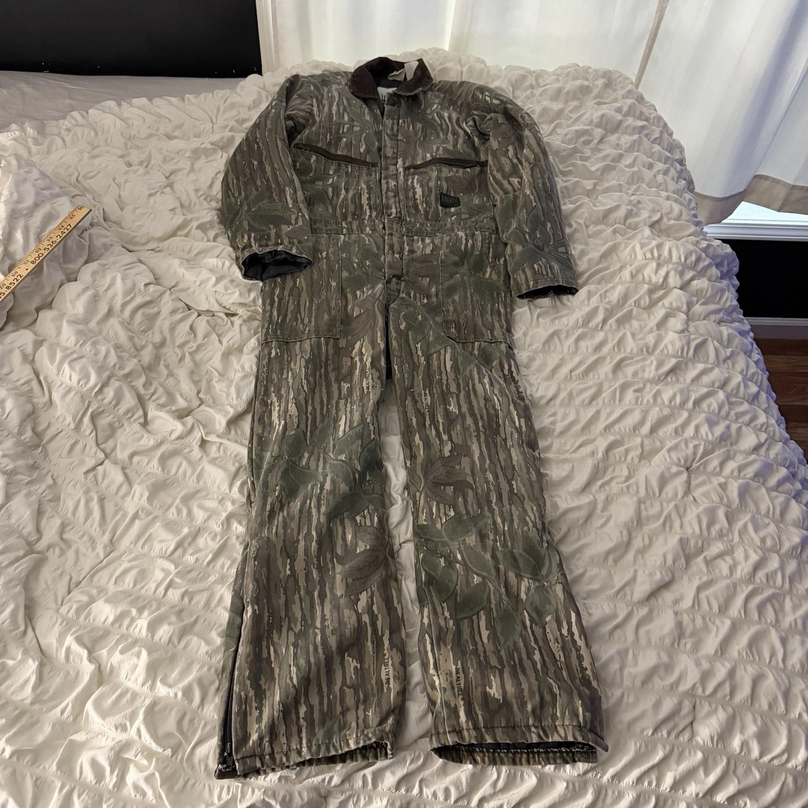 Vintage Liberty kids green camo insulated coveralls Hunting Outdoors