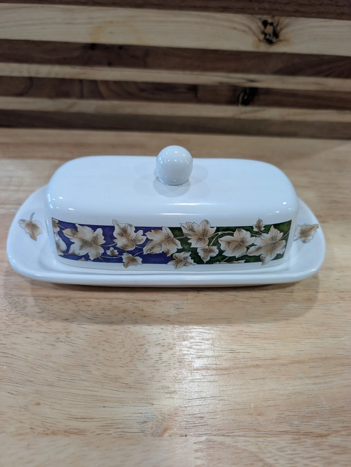 Vintage International China Co Nature Study Covered Butter Dish Bob Timberlake