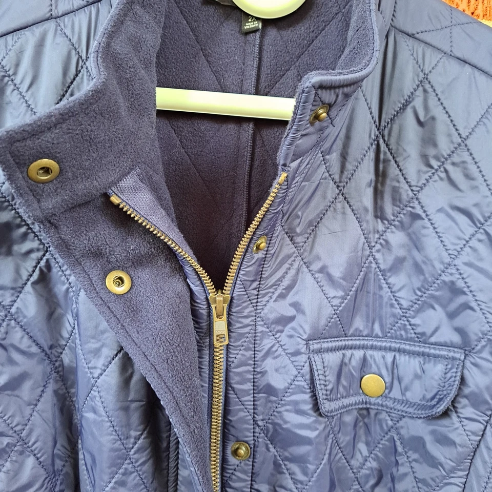 Chaleco Acolchado Talbots Azul Marino Forrado de Vellón con Cintura Ajustable - Talla 2X Foto 4 de 4