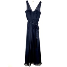 BHLDN Hitherto Gown Black Sleeveless Sheer Tulle Sweetheart Tie Bridesmaid 2