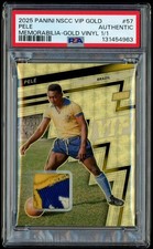 2025 Panini NSCC VIP Gold #57 Pele Crest Patch Gold Vinyl 1/1 PSA Auth Brazil